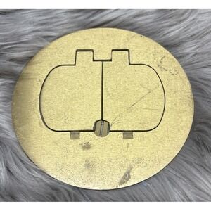WN Carlon Lamson & Sessions Dual Service Brass Floor Cover Plate 2 Door E97BR2D